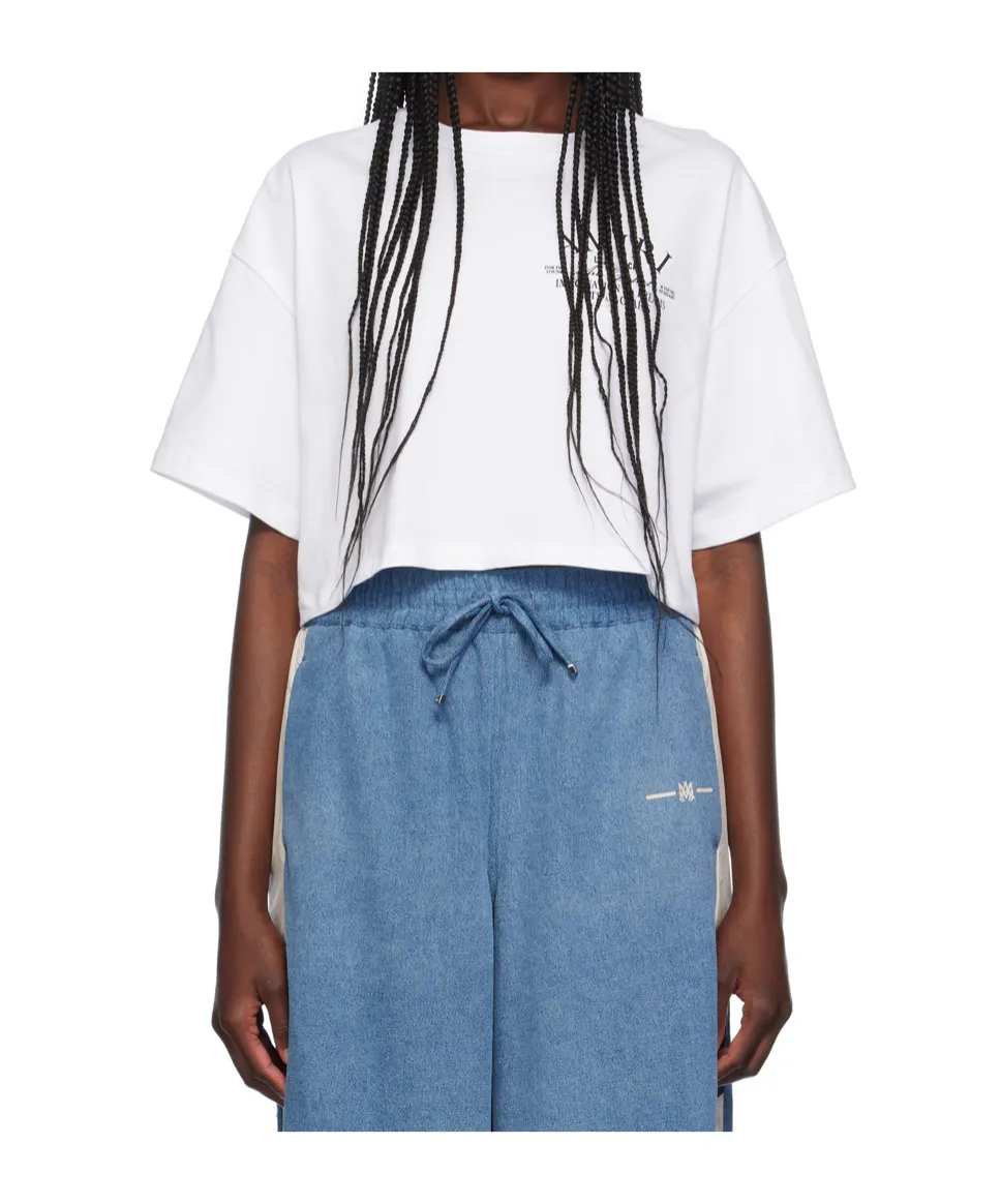 Amiri Arts District Crewneck Cropped T-Shirt