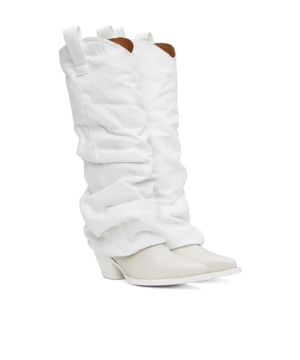 Sleeve Detail Cowboy Boots