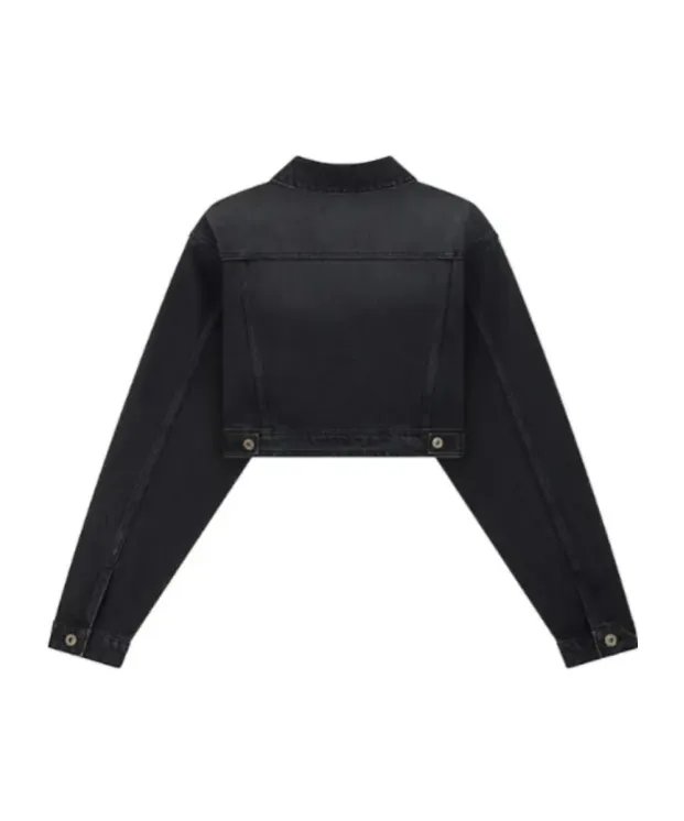 Long-Sleeved Denim Coat
