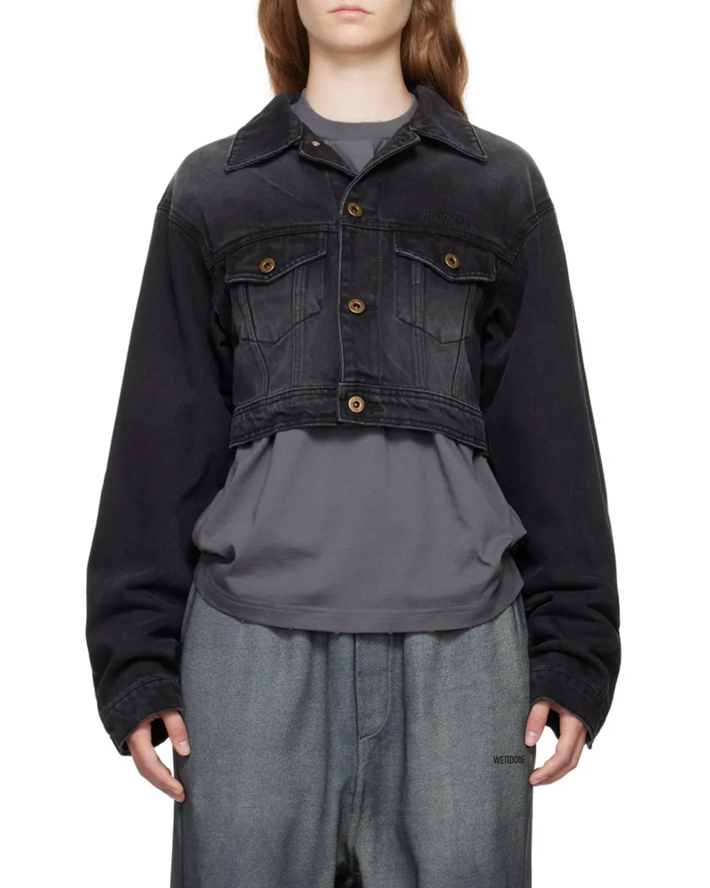 Long-Sleeved Denim Coat
