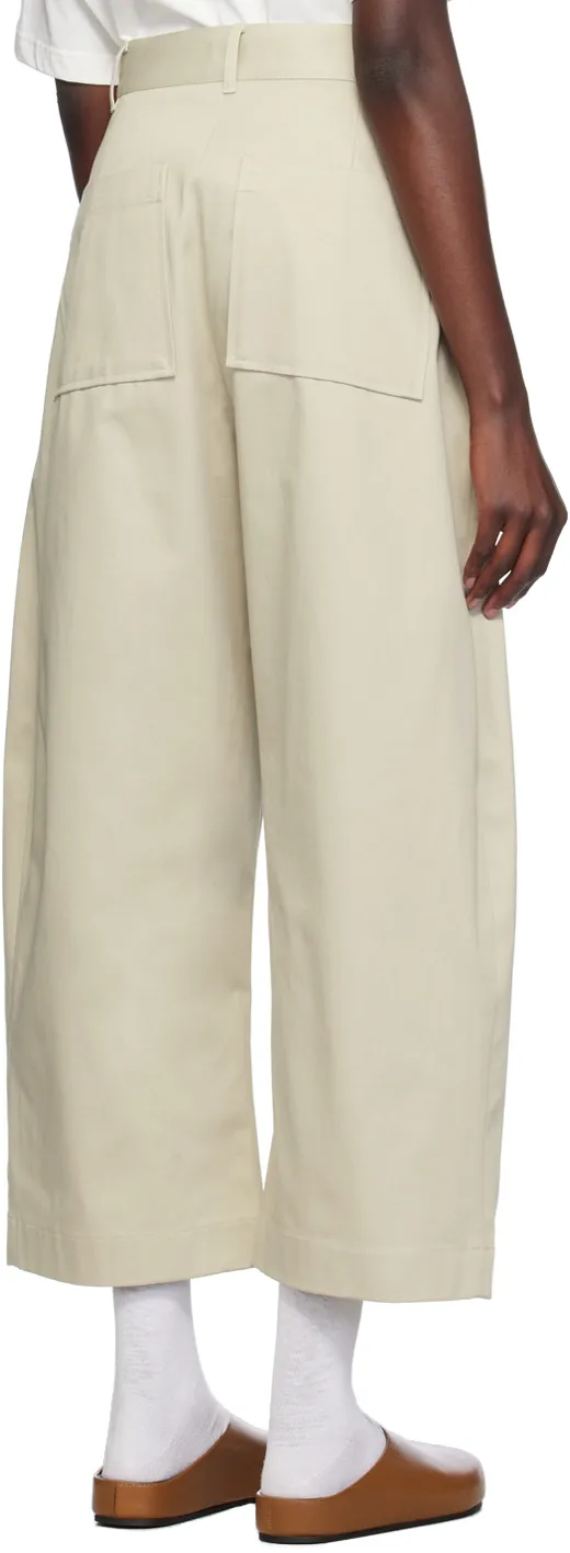Wide-Leg Zipper Casual Pants