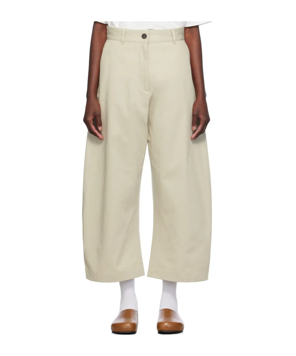 Wide-Leg Zipper Casual Pants
