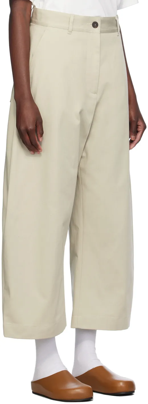 Wide-Leg Zipper Casual Pants