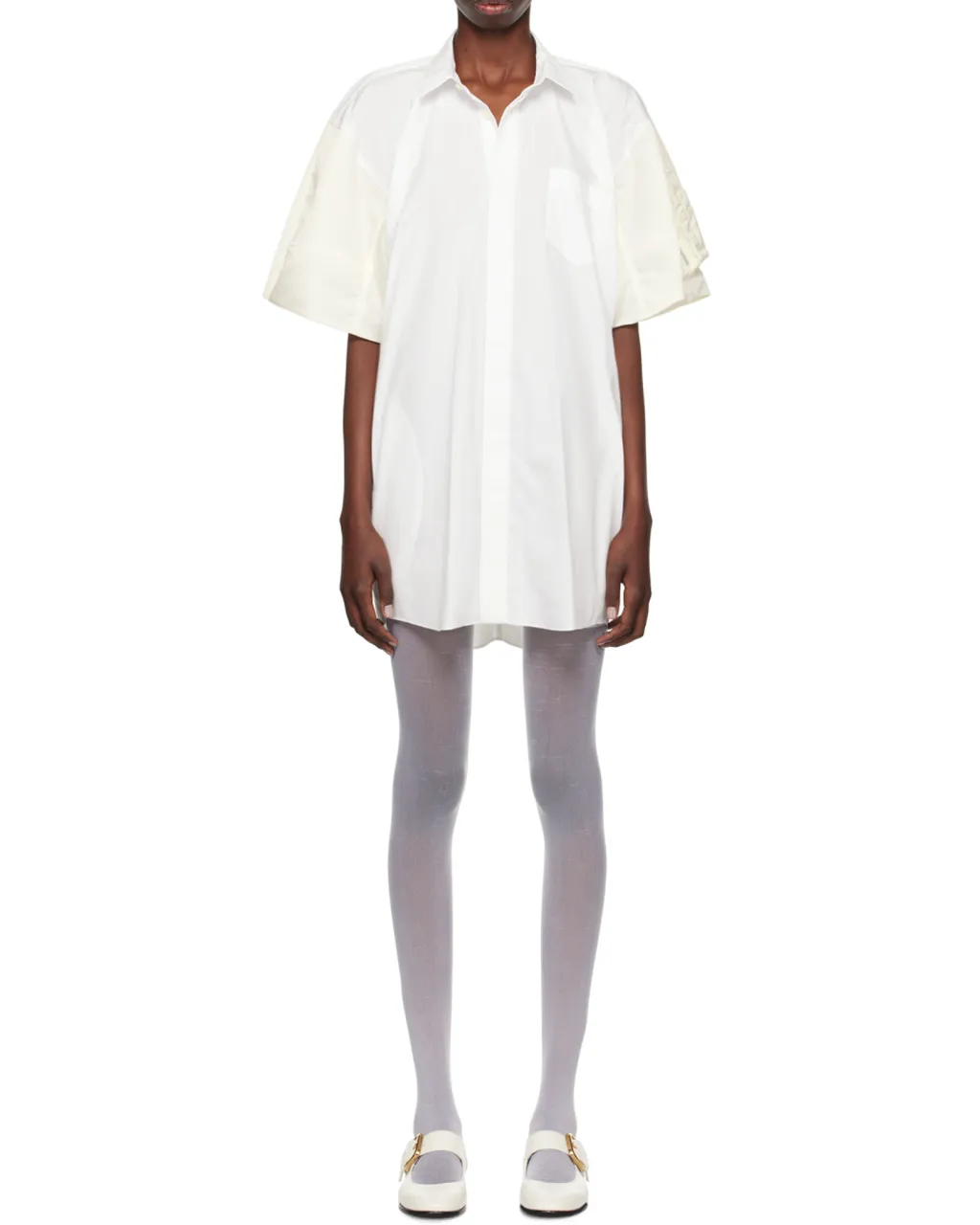 Lapel Short-Sleeved Dress