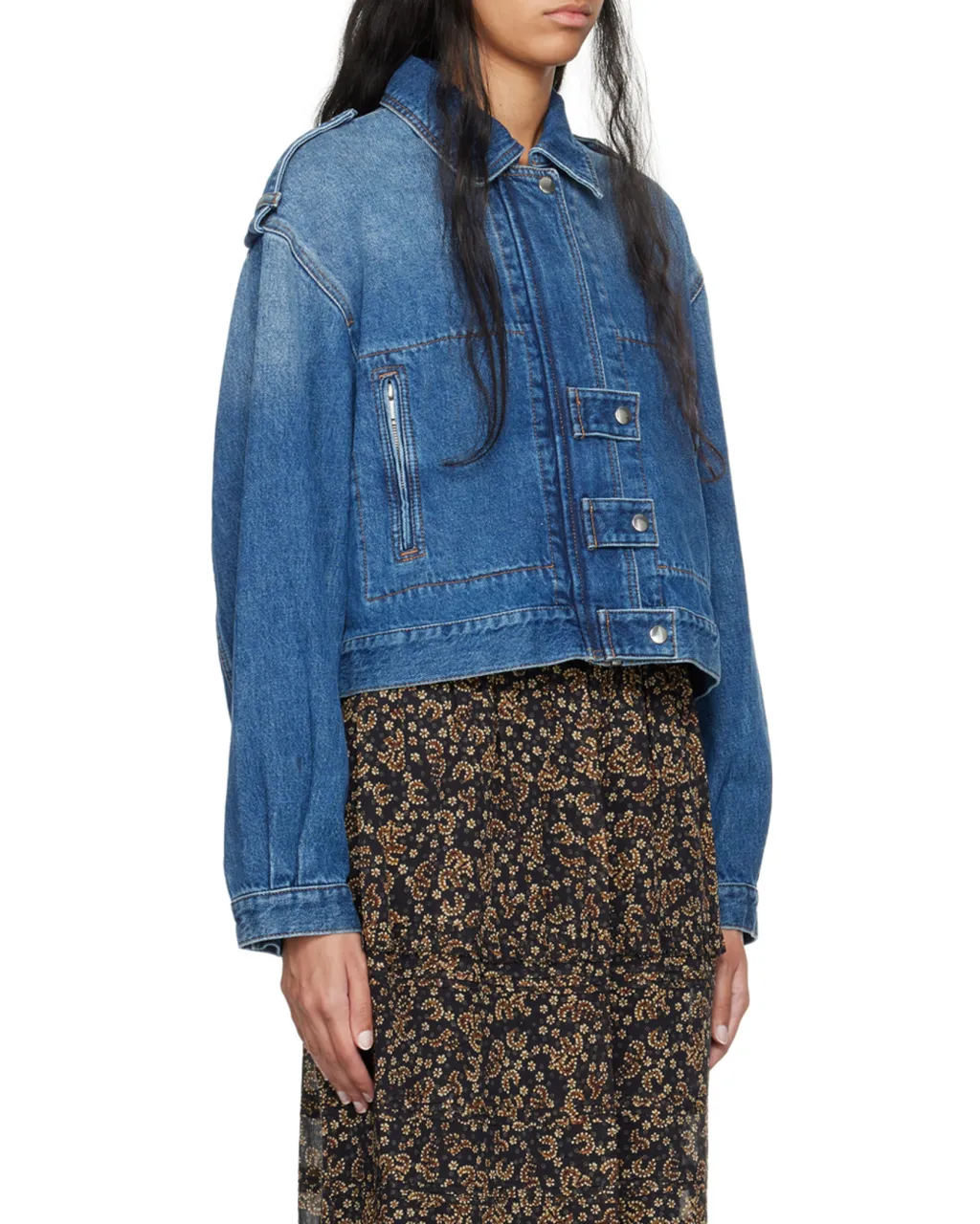 Isabel Marant ÉToile Julie Cropped Denim Jacket