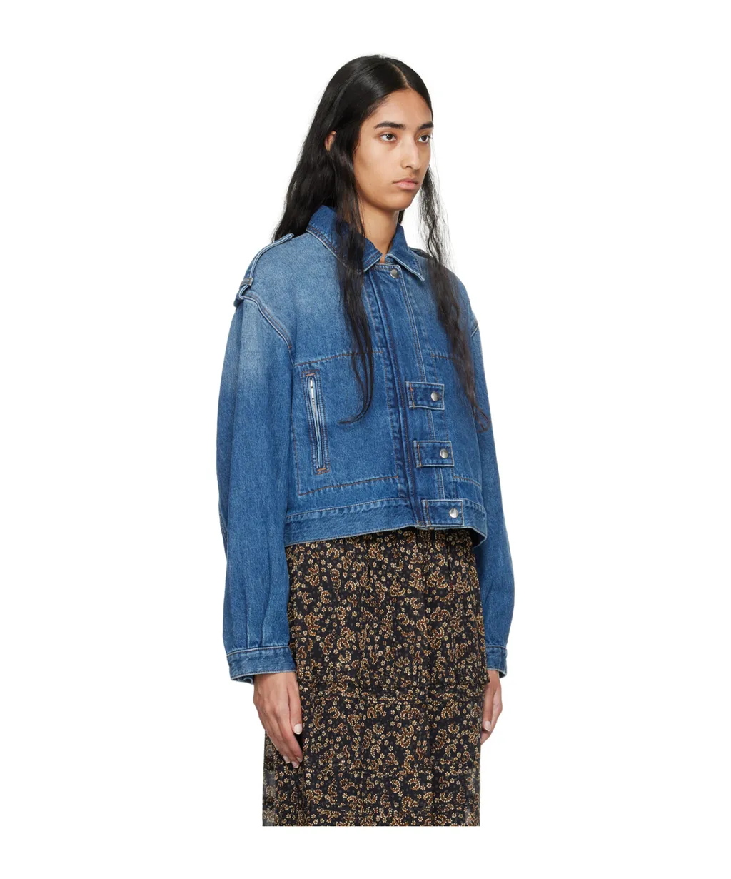 Isabel Marant ÉToile Julie Cropped Denim Jacket
