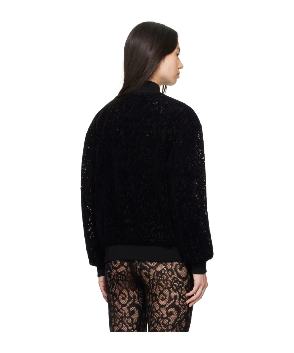 Lace Zipper Casual Jacket