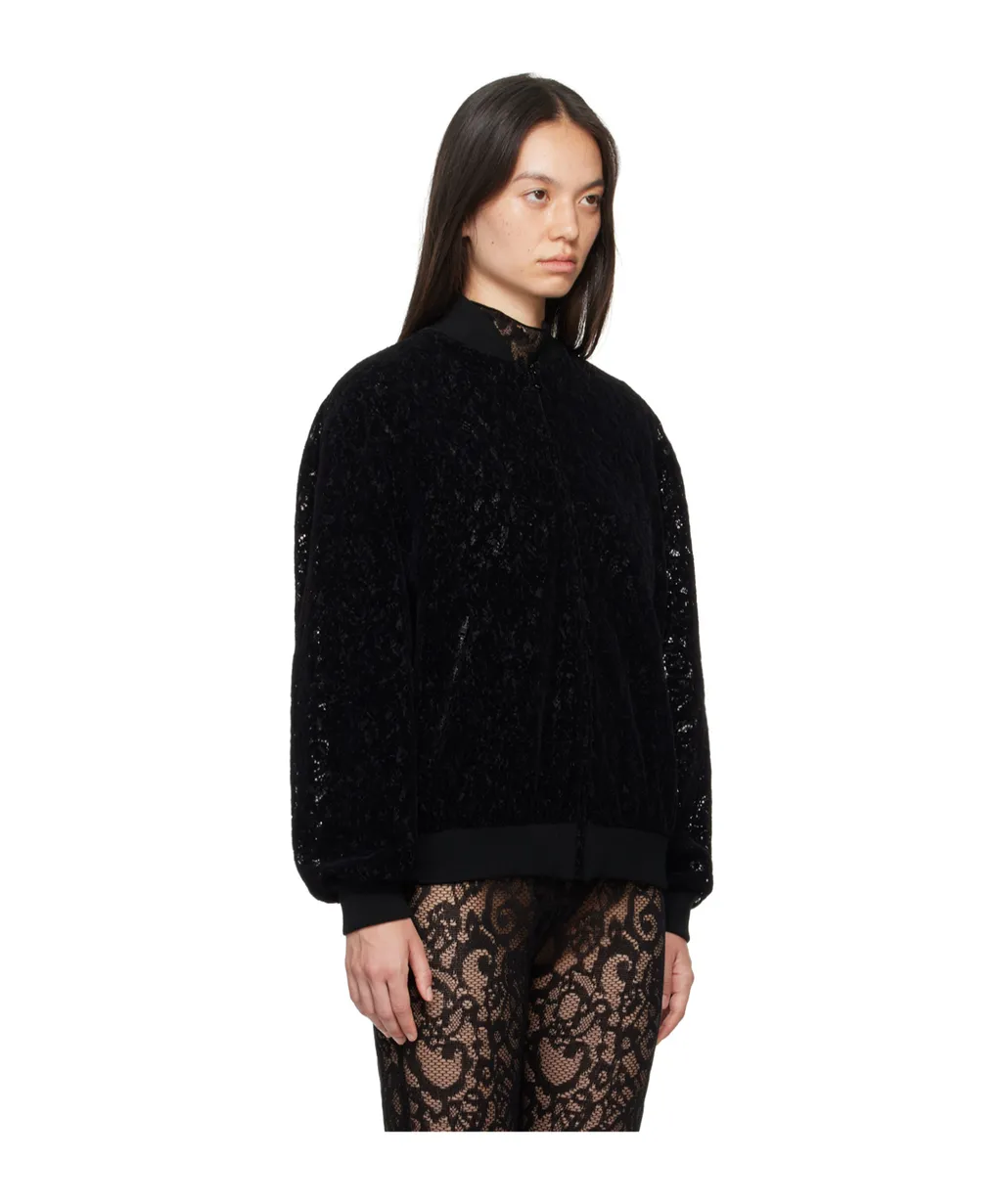 Lace Zipper Casual Jacket