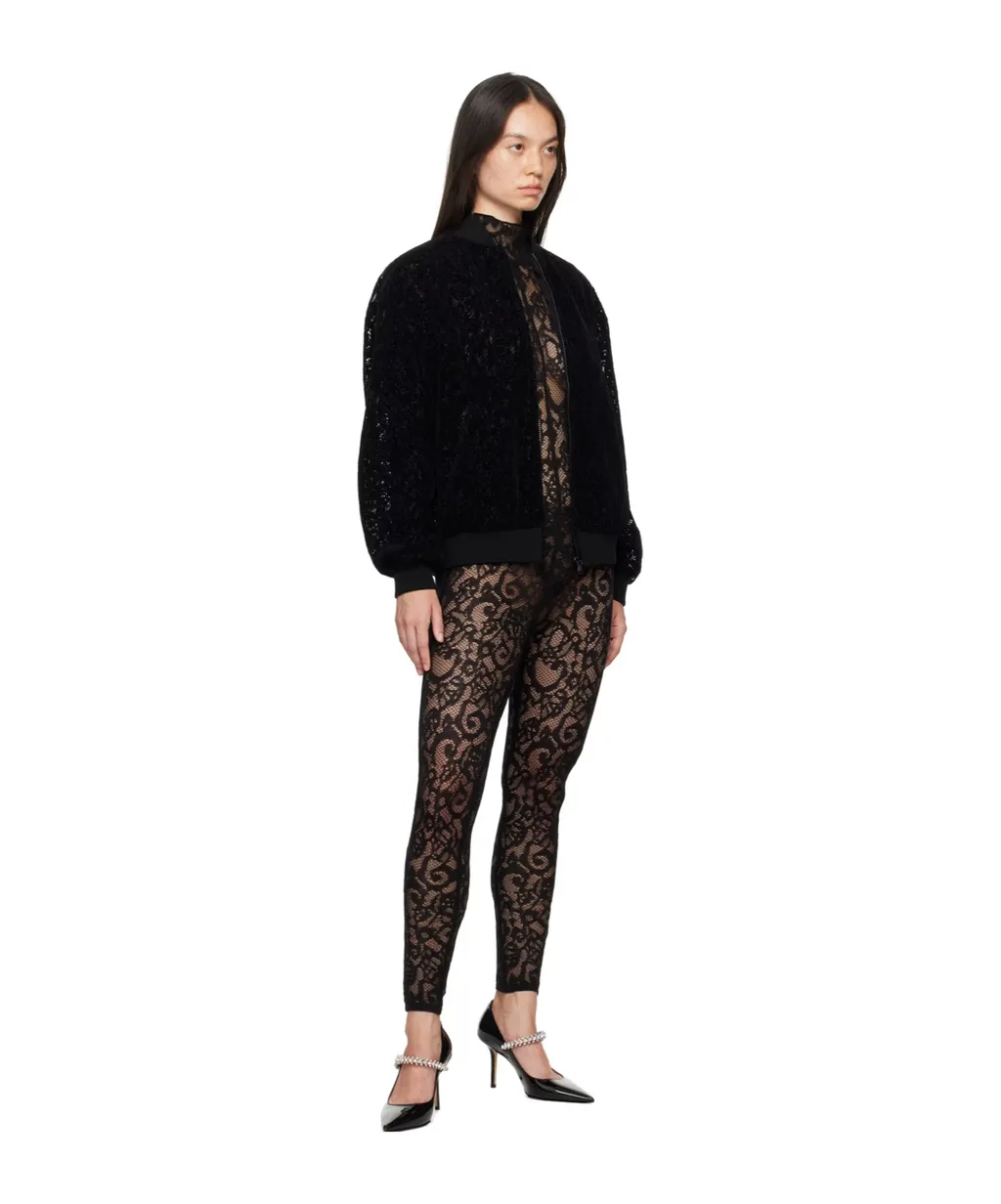 Lace Zipper Casual Jacket