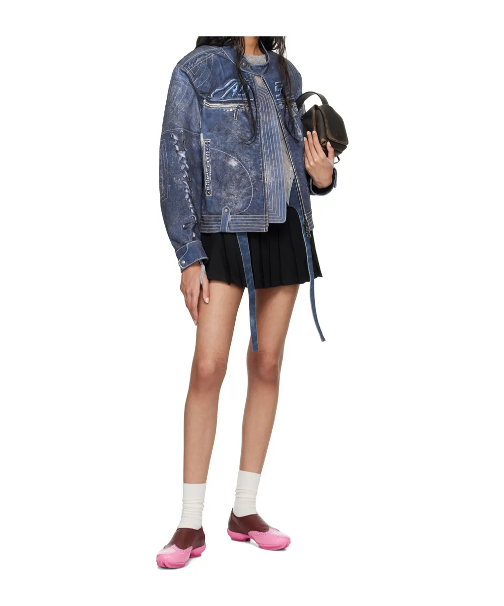 Trompe L'oeil Pleated Mini Skirt