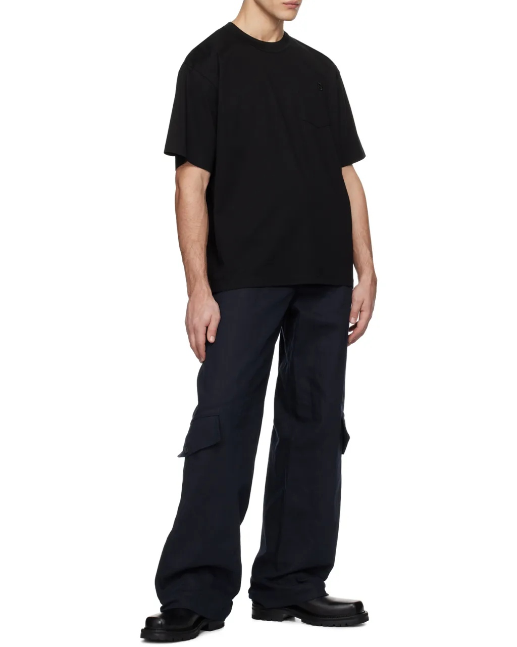 Sacai Logo Embroidered Crewneck T-Shirt