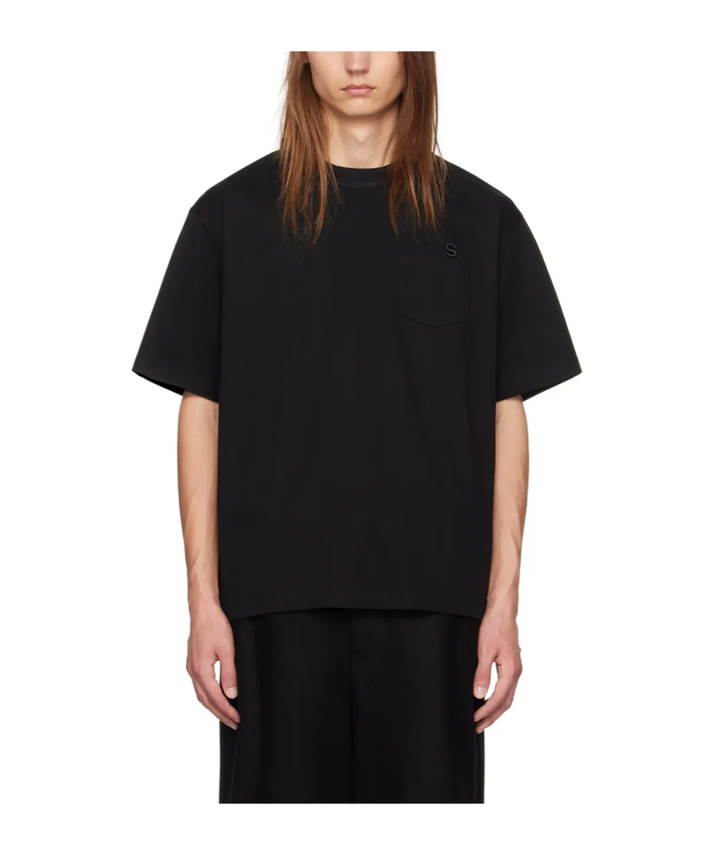 Sacai Logo Embroidered Crewneck T-Shirt