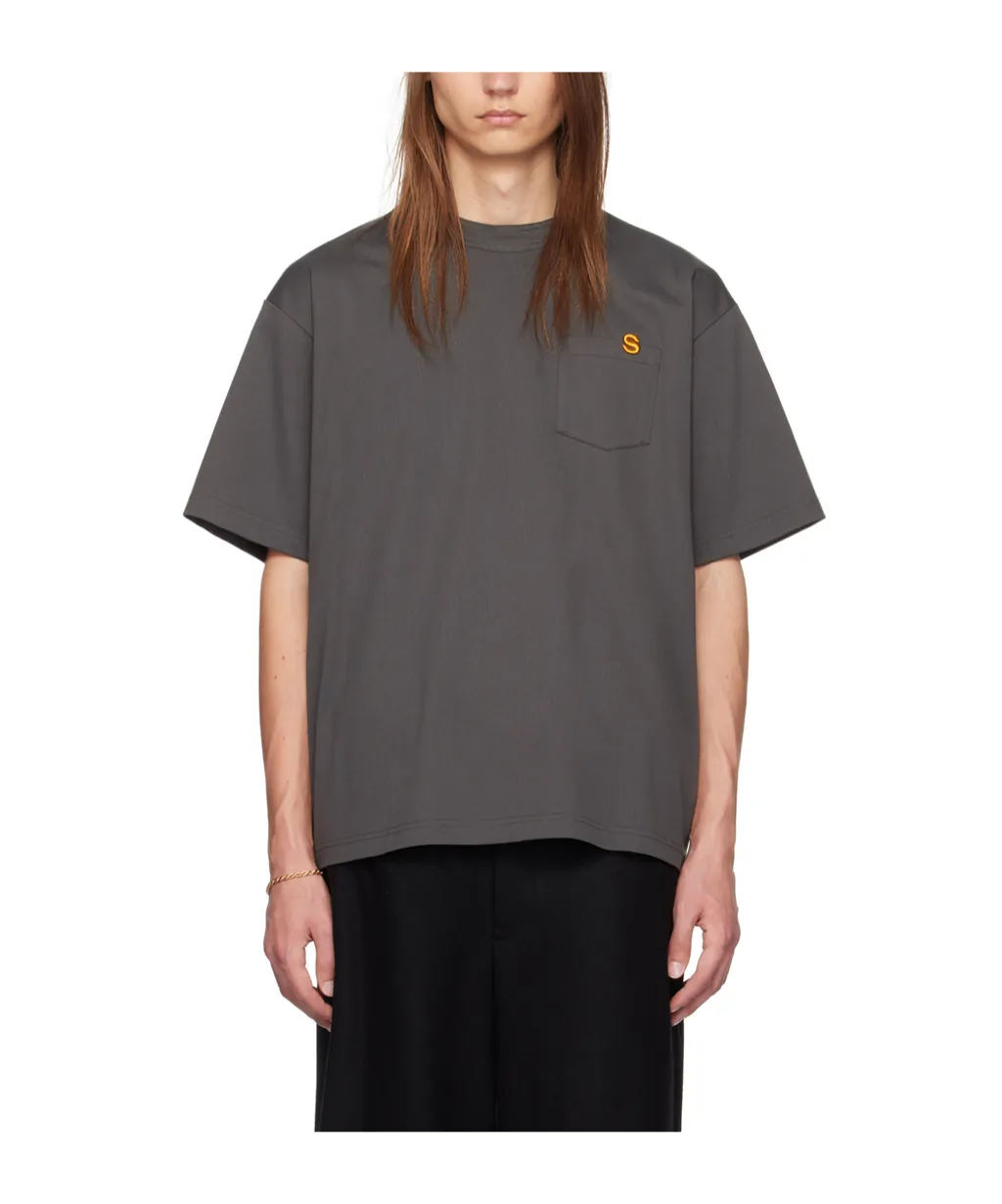 Sacai Logo Embroidered Crewneck T-Shirt