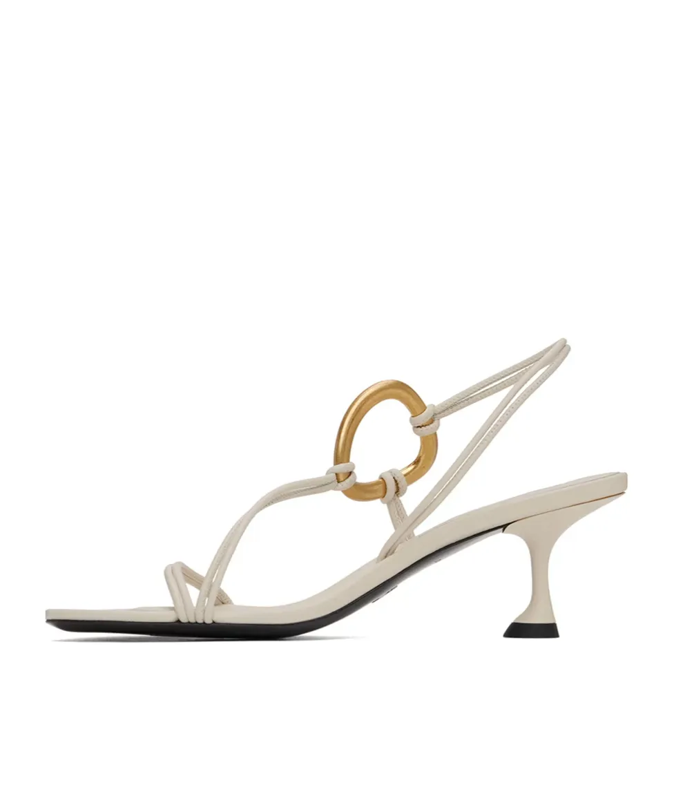 Hoop Slingback Metal Ring High-Heeled Sandals
