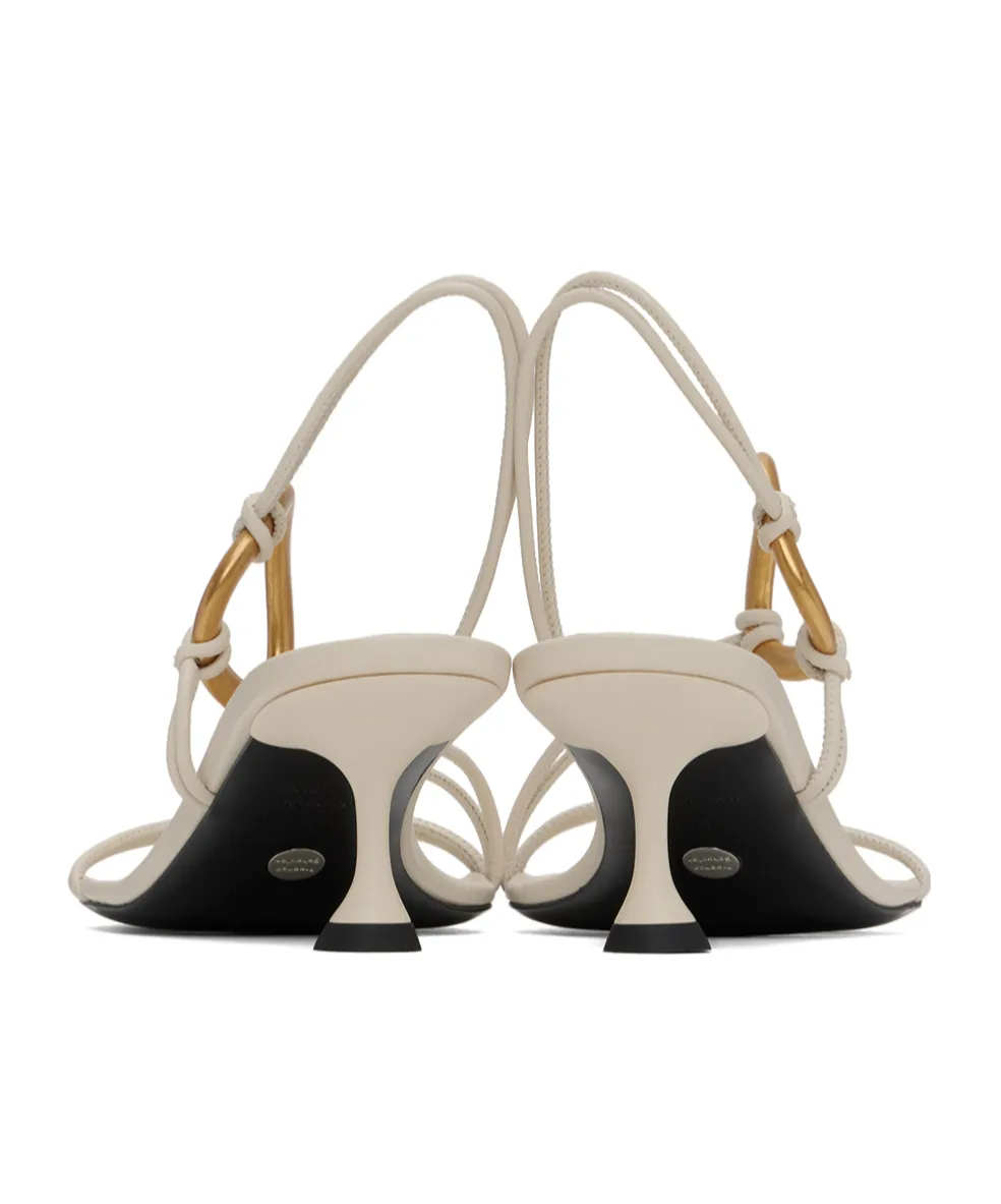 Hoop Slingback Metal Ring High-Heeled Sandals
