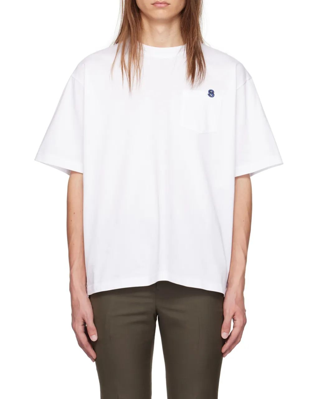 Sacai Logo Embroidered Crewneck T-Shirt