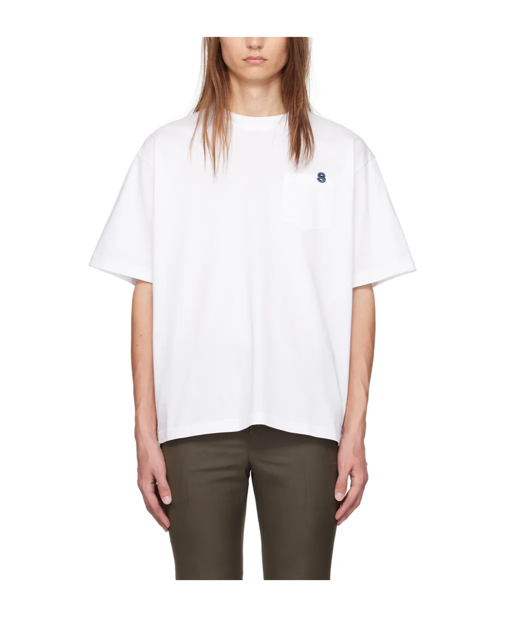Sacai Logo Embroidered Crewneck T-Shirt