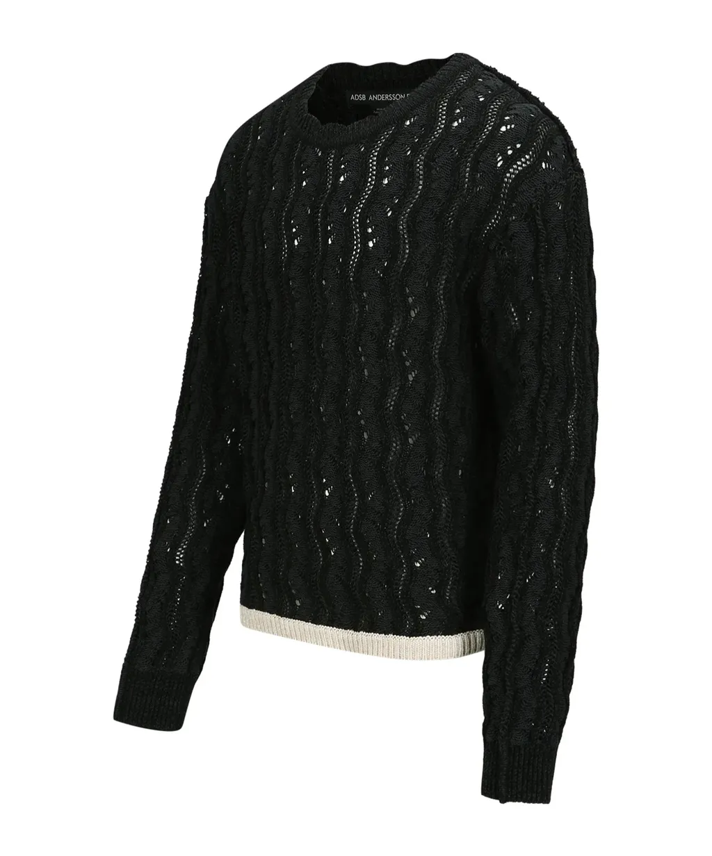 Wavy Knit Sweater