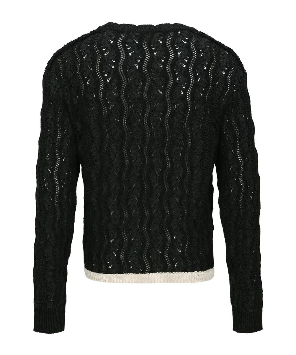 Wavy Knit Sweater