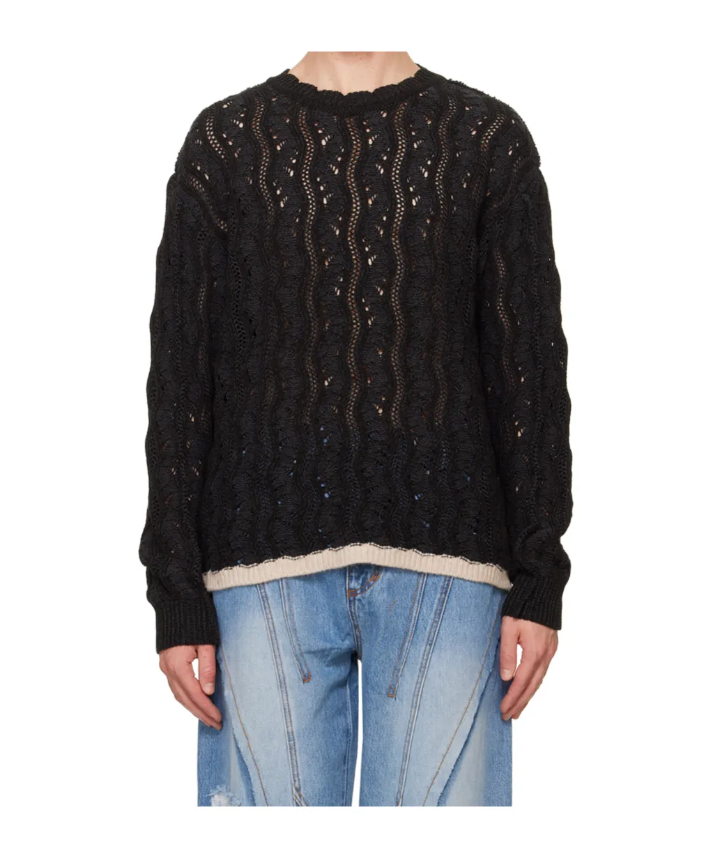Wavy Knit Sweater