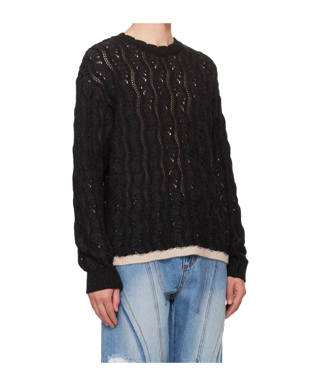 Wavy Knit Sweater