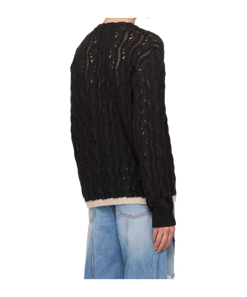 Wavy Knit Sweater