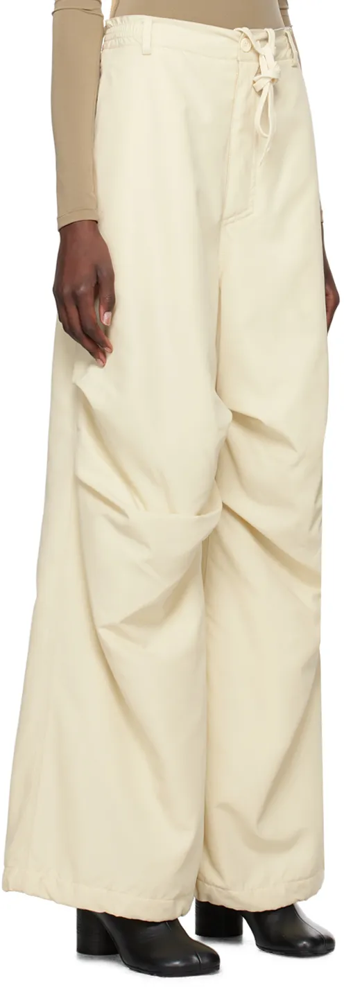 Numbers-Motif Wide-Leg Trousers