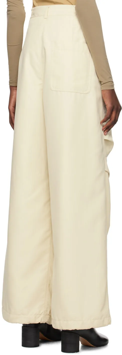 Numbers-Motif Wide-Leg Trousers