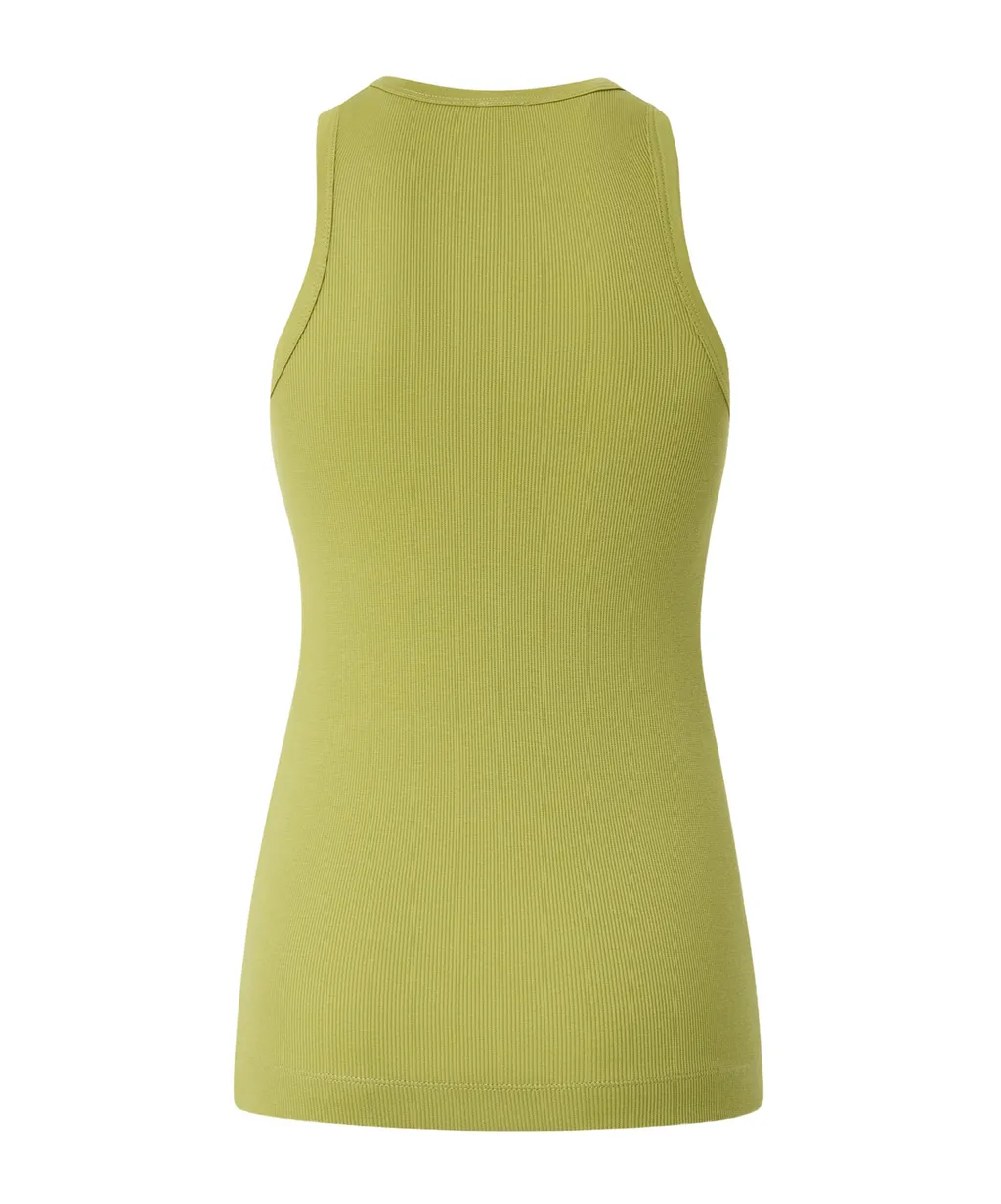 Pinko Logo Detailed Ribbed Tank Top