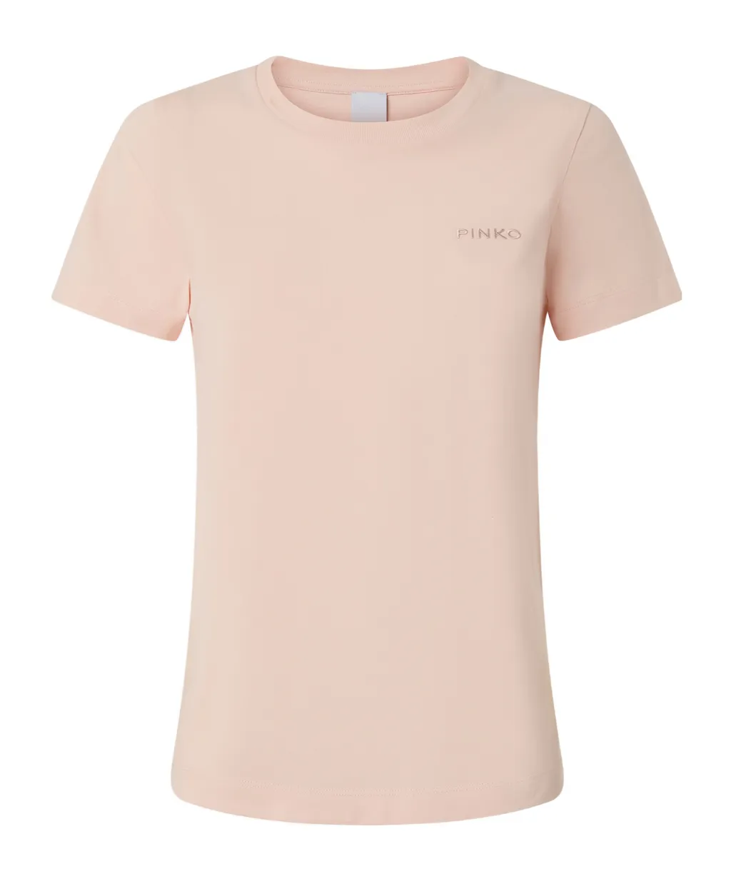 Pinko Logo Embroidered Crewneck T-Shirt