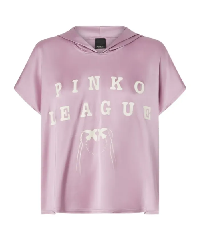 Logo-Print Hooded Blouse