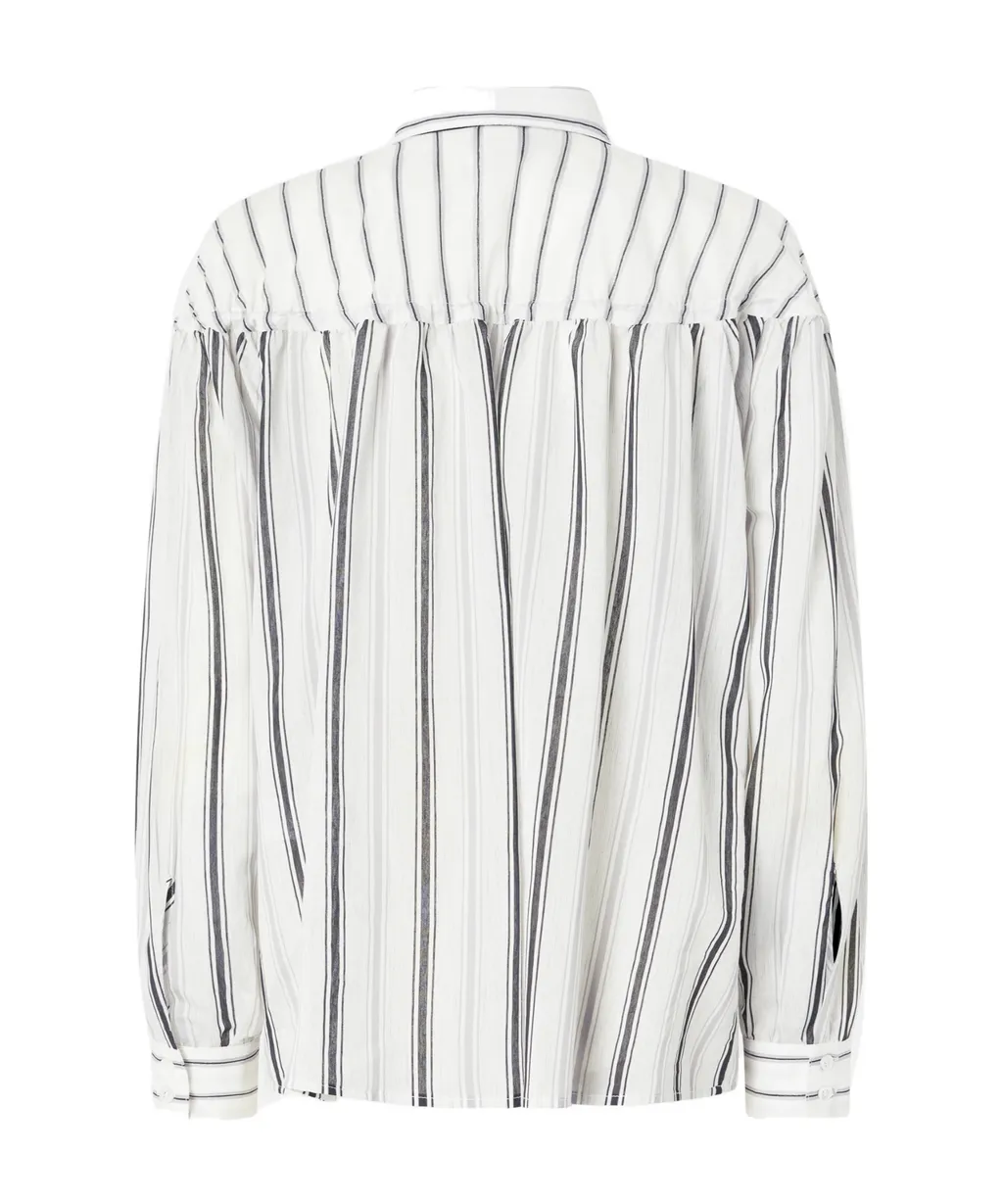 Pinko Diva Tie Detailed Striped Shirt