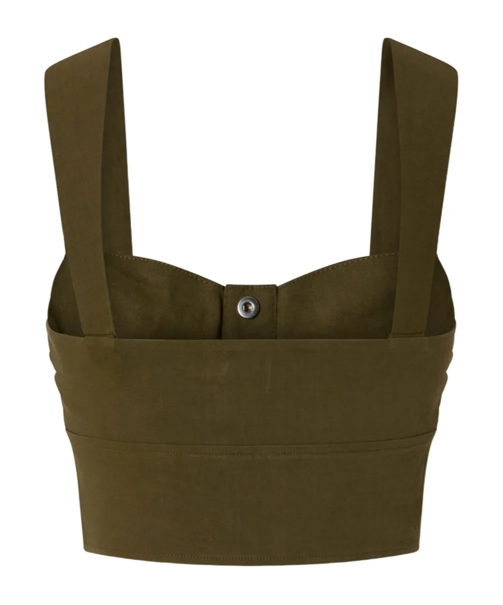 Pinko Button-Detailed Crop Top