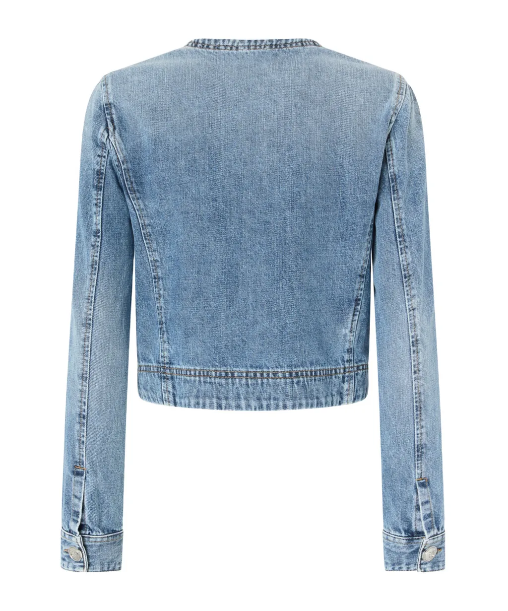 Pinko Crewneck Denim Jacket