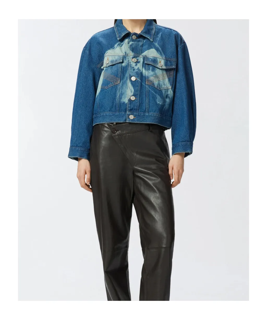 Horse-Print Denim Jacket