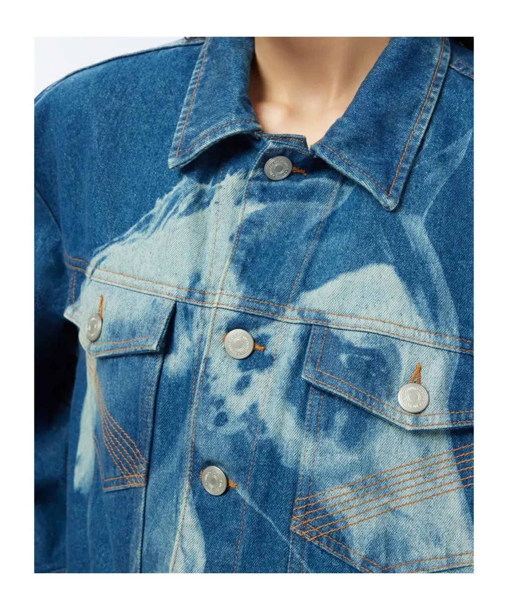 Horse-Print Denim Jacket
