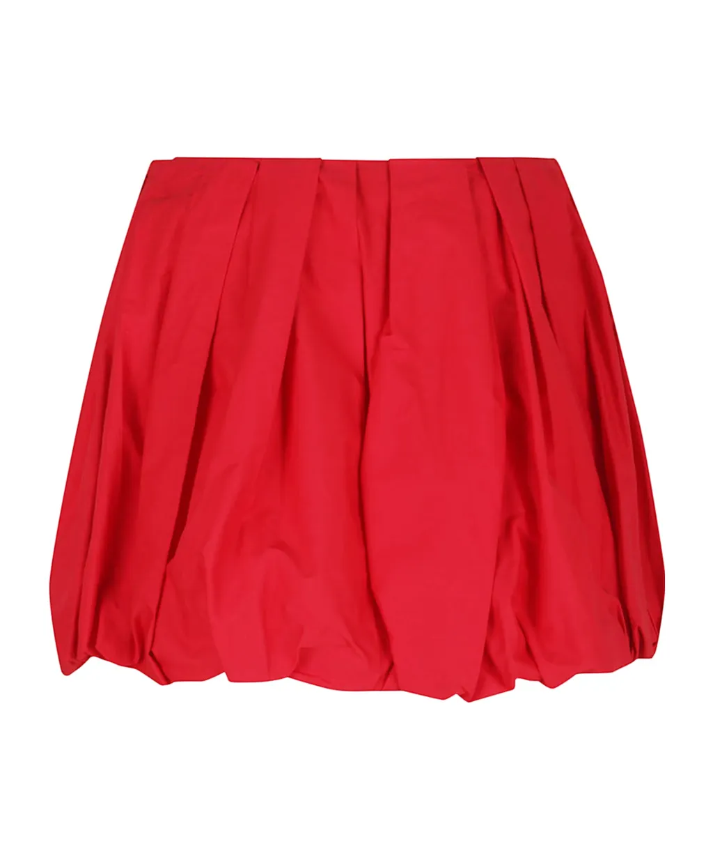 Pinko Pleated Poplin Mini Balloon Skirt