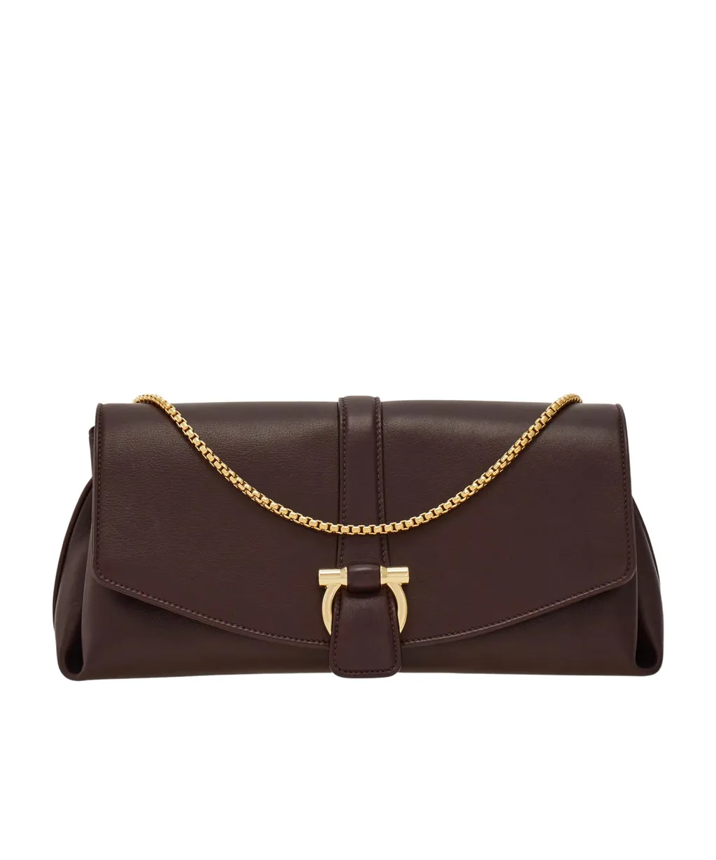 Salvatore Ferragamo Foldover Top Medium Shoulder Bag
