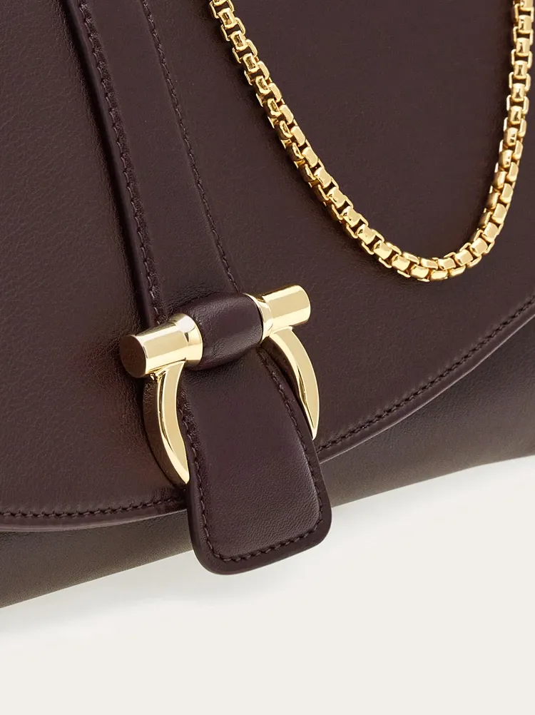 Salvatore Ferragamo Foldover Top Medium Shoulder Bag