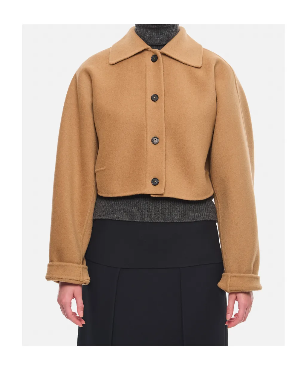 Khaite Button-Up Cropped Jacket