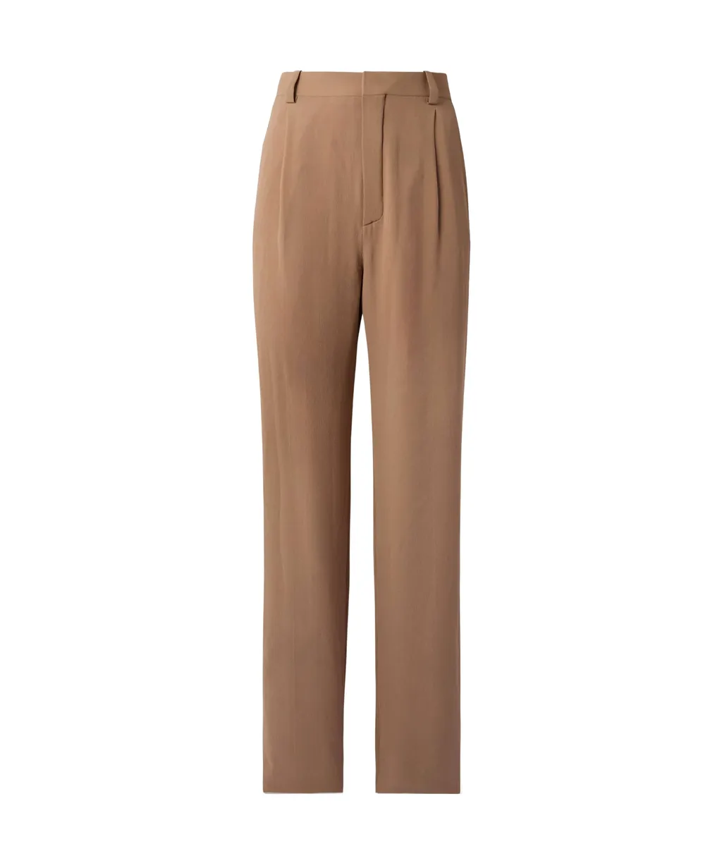 Saint Laurent High Waist Straight Leg Trousers