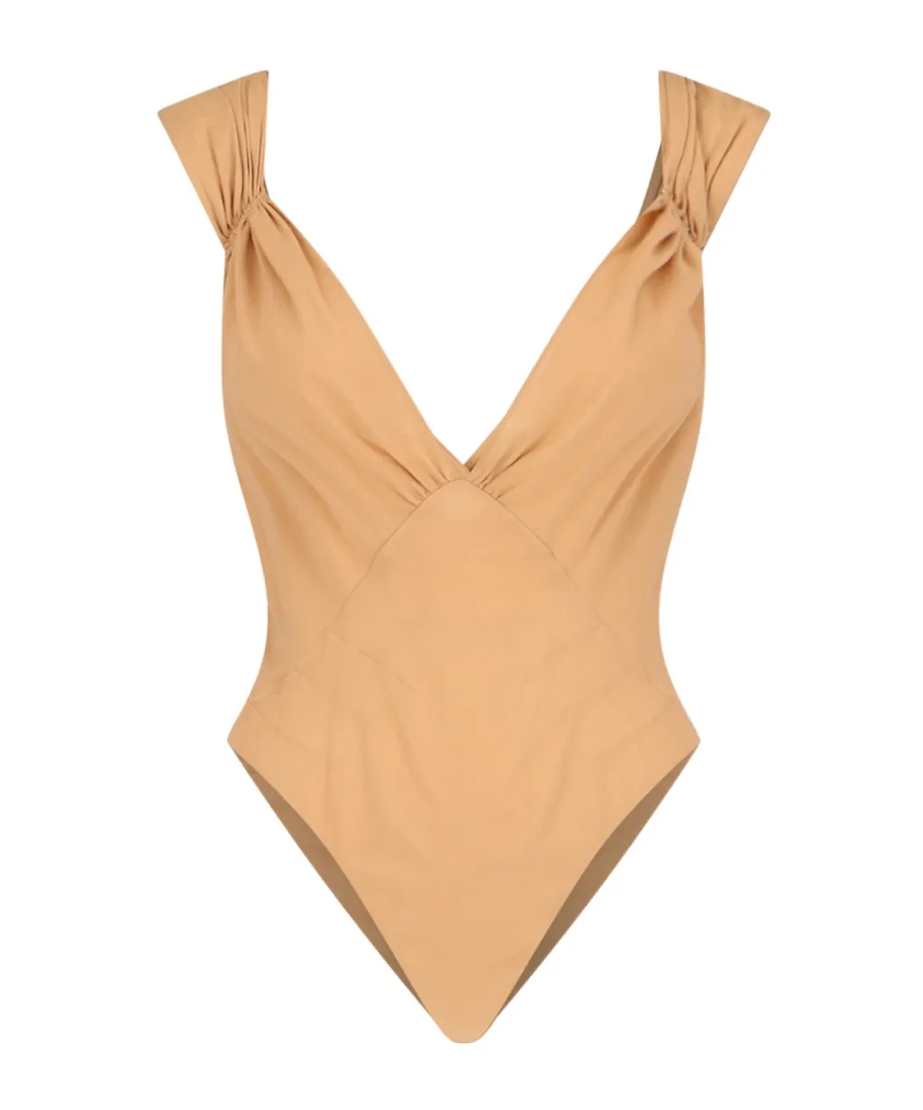 Saint Laurent Cross-Back Sleeveless Bodysuit