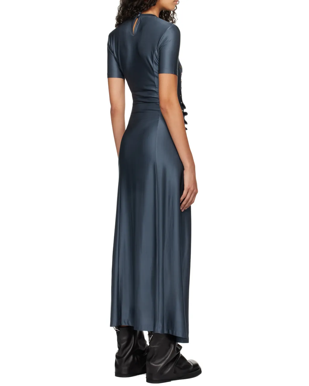 Paco Rabanne Gathered Jersey Midi Dress