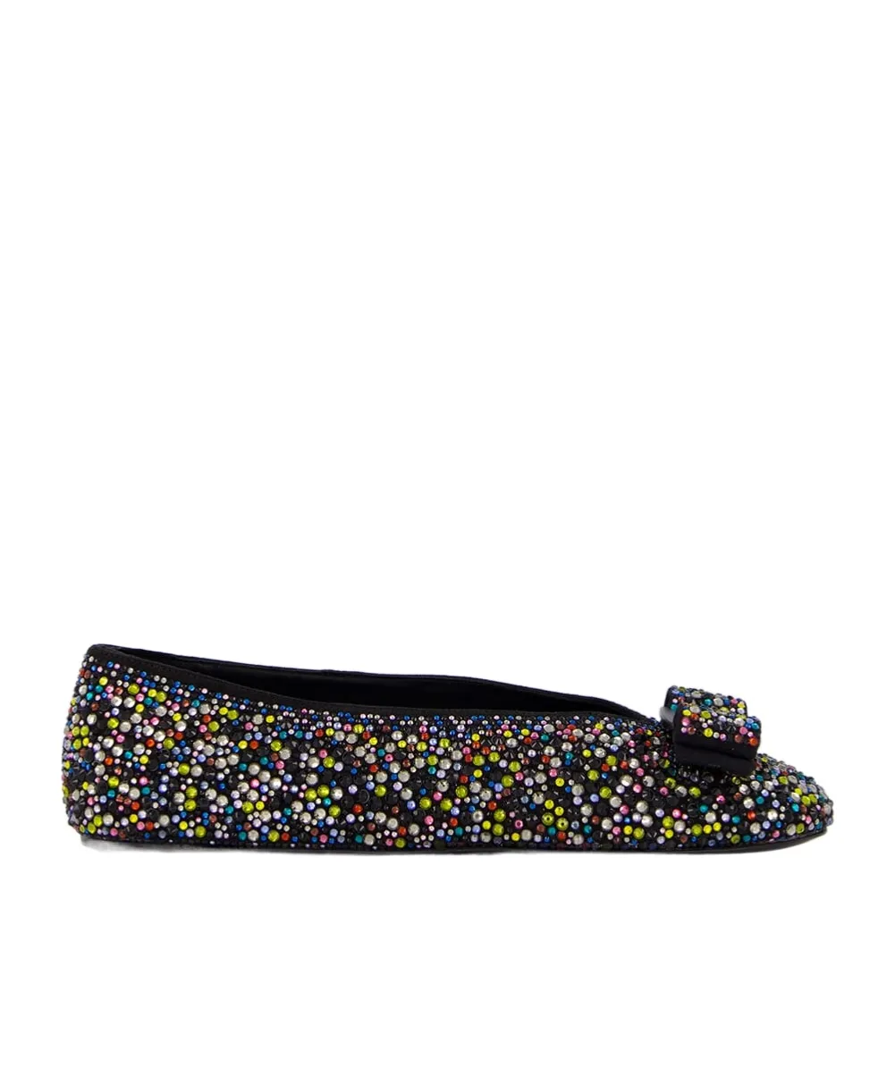 Ferragamo Vara Bow Embellished Ballet Flats