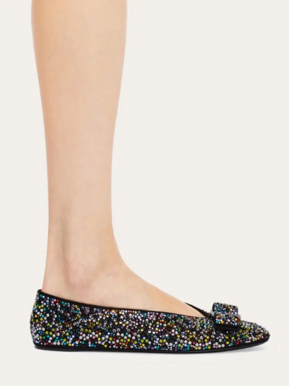 Ferragamo Vara Bow Embellished Ballet Flats