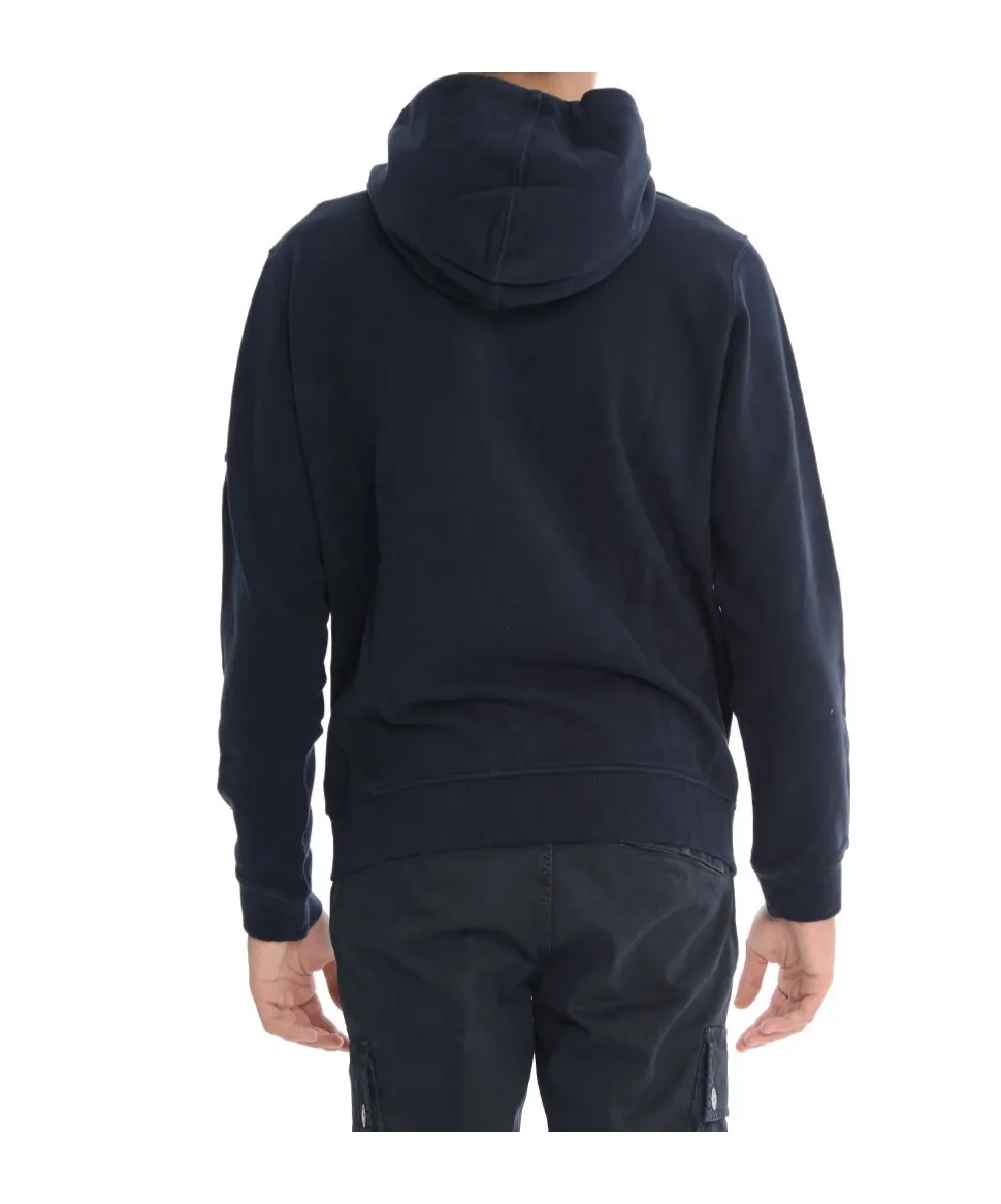 Stone Island Logo Patch Zip-Up Hoodie