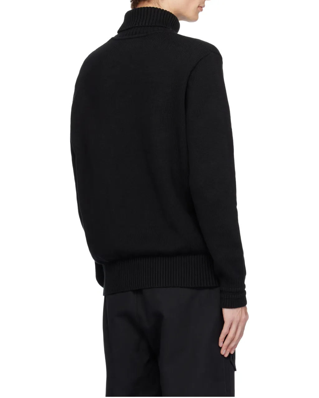 Stone Island Logo Patch Roll Neck Jumper