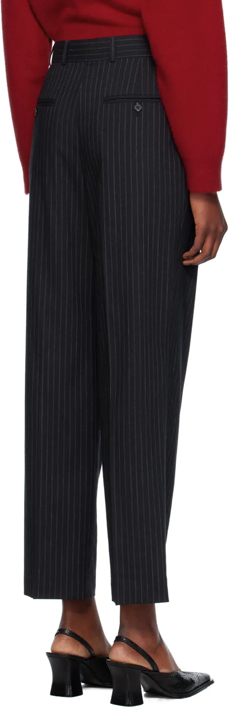 Totme Pleat Detailed Pinstriped Trousers