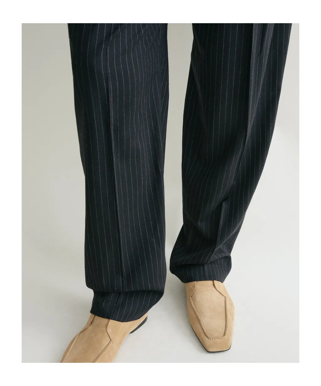 Totme Pleat Detailed Pinstriped Trousers