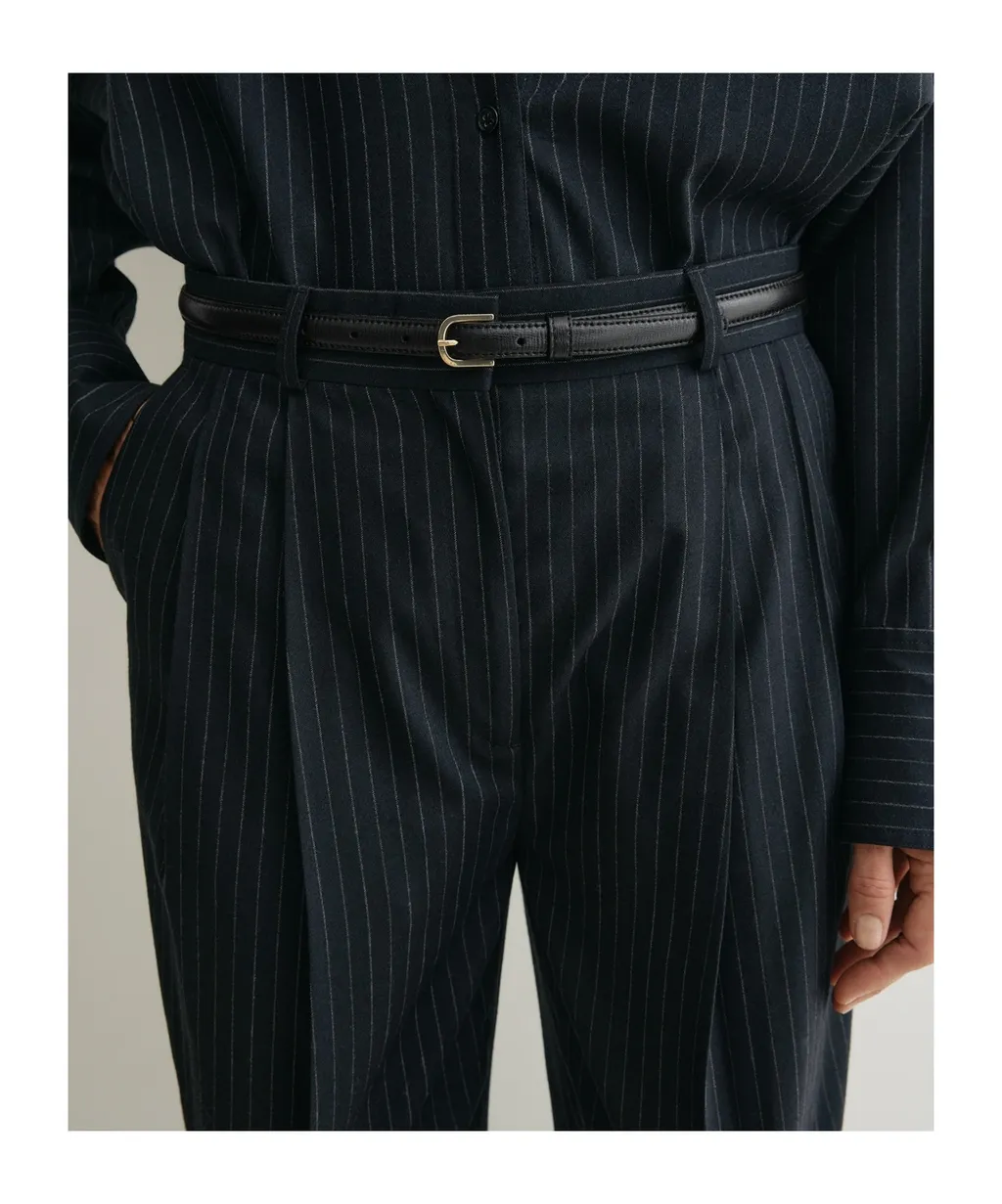 Totme Pleat Detailed Pinstriped Trousers